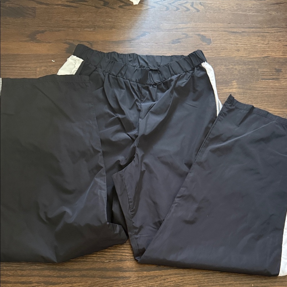 Weissman Black dance Pants with White stripe